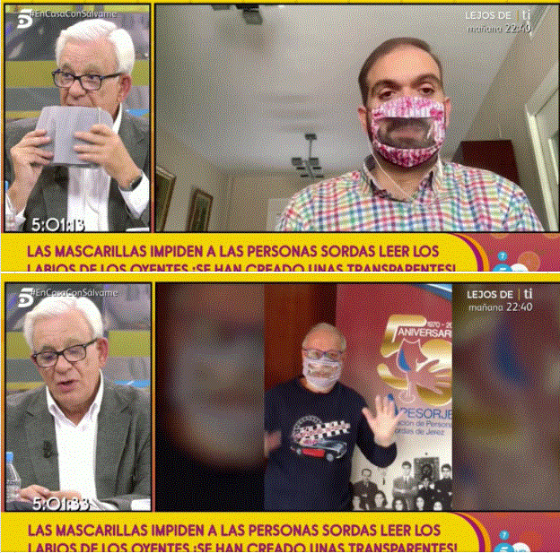 NOTICIA SOBRE MASCARILLAS TRANSPARENTES EN SALVAME